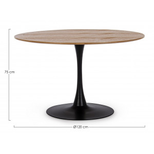 MONTISON kerek étkezőasztal - 120cm - barna