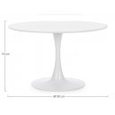 MONTISON kerek étkezőasztal - 120cm - fehér