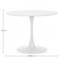 MONTISON kerek étkezőasztal - 100m - fehér