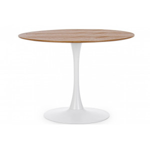 MONTISON kerek étkezőasztal - 100cm - barna BIZZOTTO