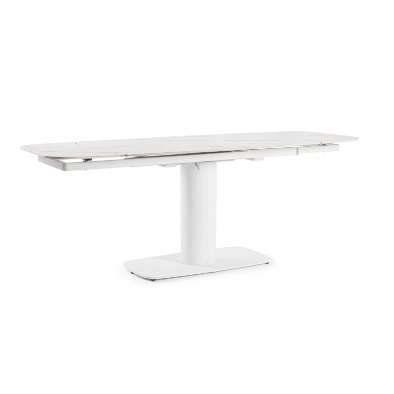PLATERA design bővíthető kerámia étkezőasztal - 140-200cm - fehér