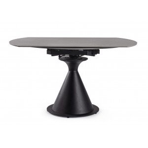 TORRES design bővíthető kerámia étkezőasztal - 85-130cm - antracit