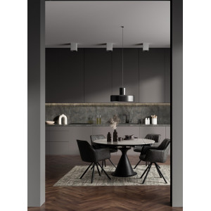 TORRES design bővíthető kerámia étkezőasztal - 85-130cm - antracit