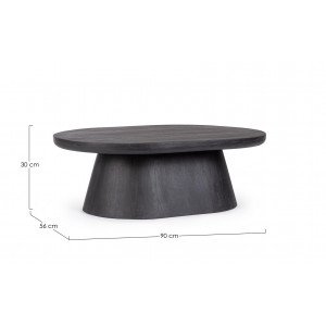 SANNITA mangófa dohányzóasztal - 90cm