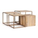 JAINEK design mangófa dohányzóasztal szett