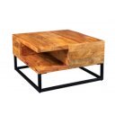 LIMA tömör rózsafa dohányzóasztal -60cm