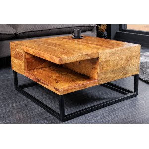 LIMA tömör rózsafa dohányzóasztal -60cm Fa