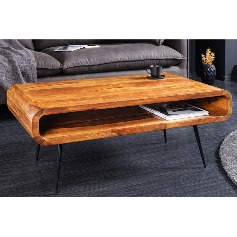 OMEGA tömör rózsafa dohányzóasztal - 90cm