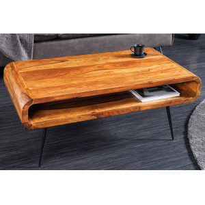 OMEGA tömör rózsafa dohányzóasztal - 90cm