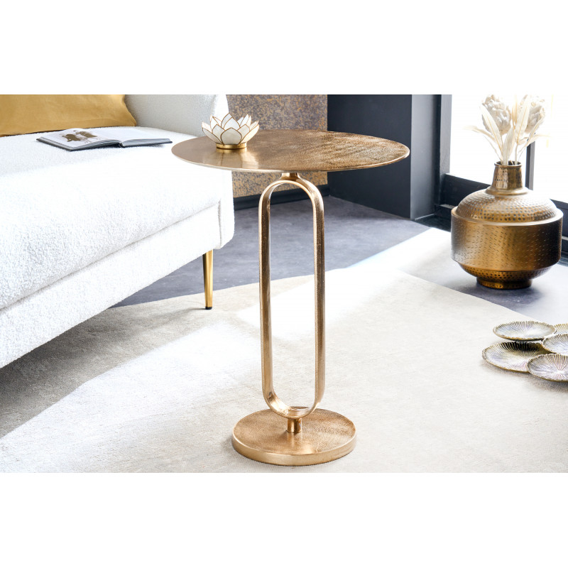 MATISSE elegáns fém lerakóasztal - 60cm -arany