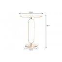 MATISSE elegáns fém lerakóasztal - 60cm -arany