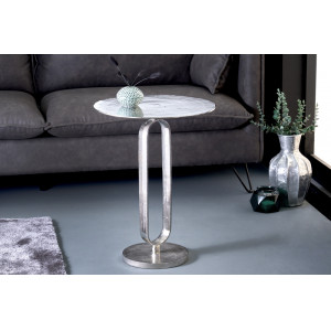 MATISSE elegáns fém lerakóasztal - 60cm -ezüst INVICTA