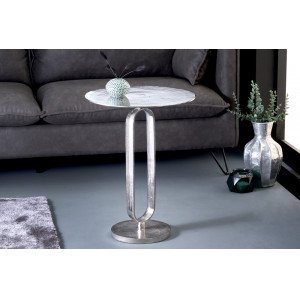 MATISSE elegáns fém lerakóasztal - 60cm -ezüst INVICTA