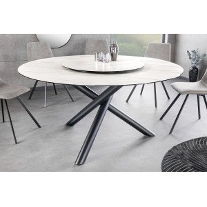 SPIN kerek kerámia étkezőasztal - 150cm - fehér Étkezőasztalok