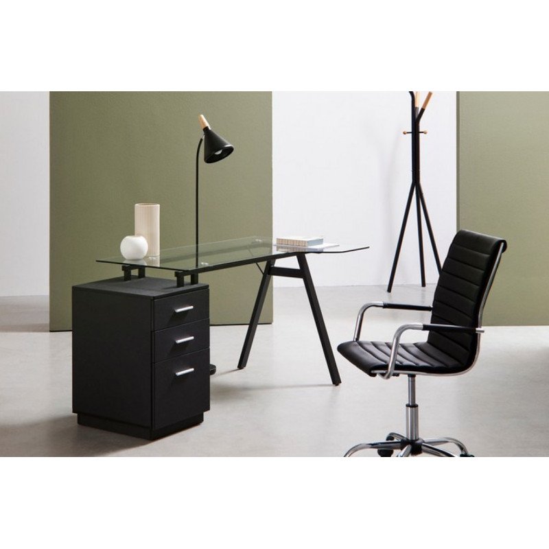 SALERNO modern íróasztal - 150cm - fekete