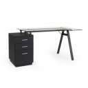 SALERNO modern íróasztal - 150cm - fekete