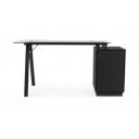 SALERNO modern íróasztal - 150cm - fekete