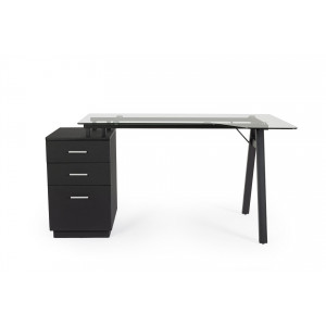 SALERNO modern íróasztal - 150cm - fekete