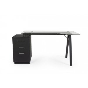 SALERNO modern íróasztal - 150cm - fekete