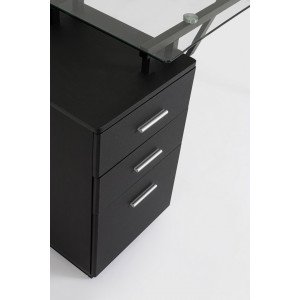 SALERNO modern íróasztal - 150cm - fekete