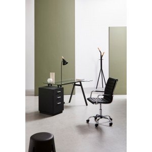 SALERNO modern íróasztal - 150cm - fekete