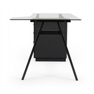 SALERNO modern íróasztal - 150cm - fekete
