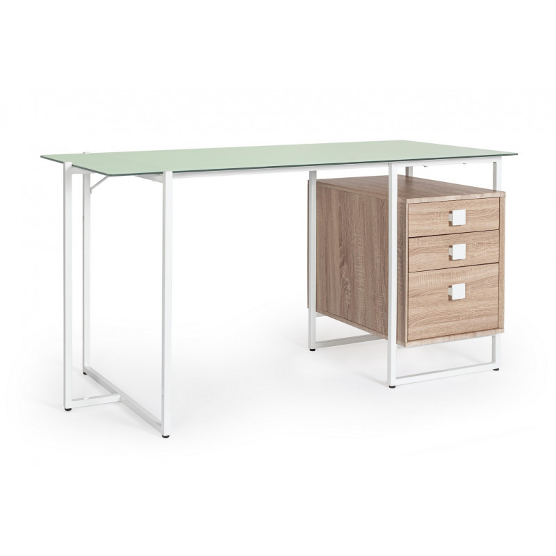 CARDOSO modern íróasztal - 142cm - tölgy