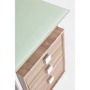CARDOSO modern íróasztal - 142cm - tölgy