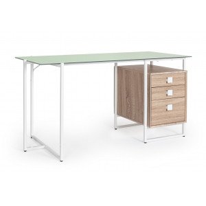 CARDOSO modern íróasztal - 142cm - tölgy BIZZOTTO