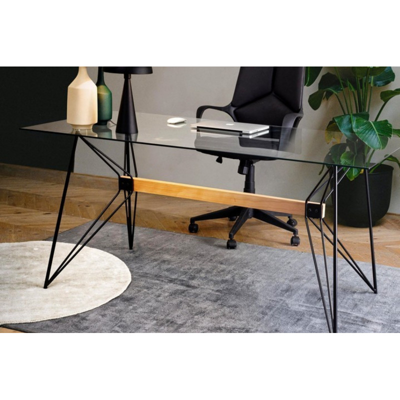 PRIMARY modern üveg íróasztal - 160cm