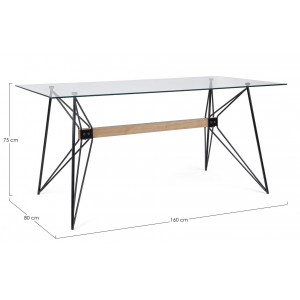 PRIMARY modern üveg íróasztal - 160cm