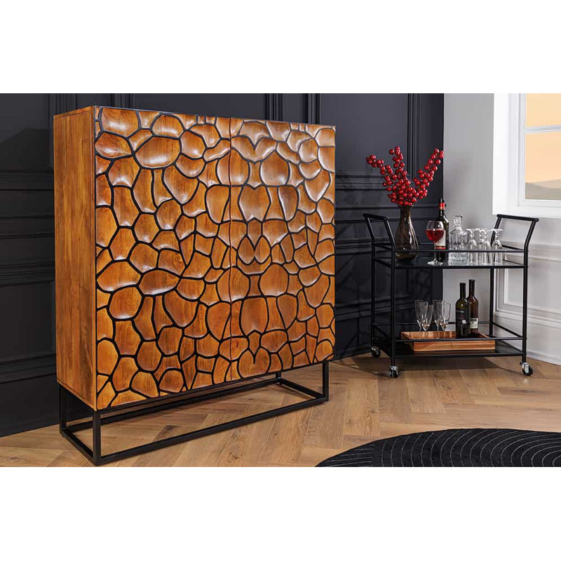 VULCANO modern mangófa szekrény - 120cm
