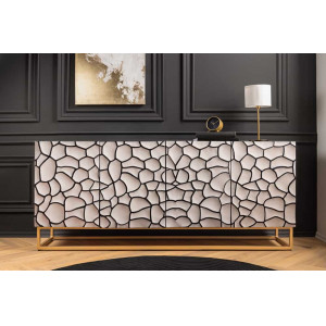 VULCANO modern mangófa komód- 177cm - fehér