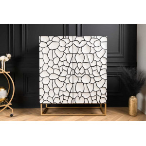 VULCANO modern mangófa szekrény - 120cm - fehér