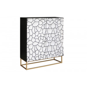 VULCANO modern mangófa szekrény - 120cm - fehér