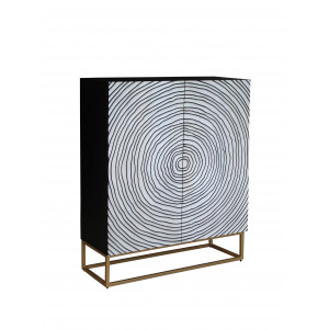 ZEN CIRCLE modern mangófa szekrény - 120cm - fehér