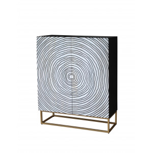 ZEN CIRCLE modern mangófa szekrény - 120cm - fehér