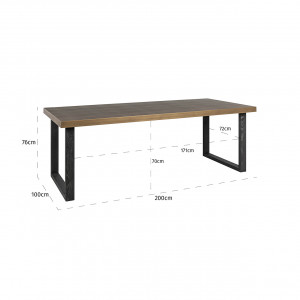 BLOOMVILLAGE luxus étkezőasztal - 200/230cm