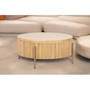 VILANOVA exkluzív tölgy dohányzóasztal - 85cm Fa