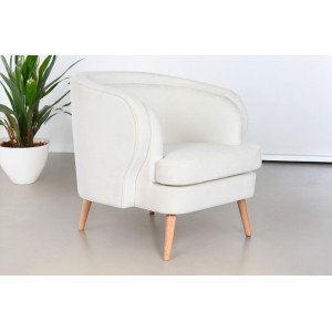 ROVER design bársony fotel - fehér ITEM