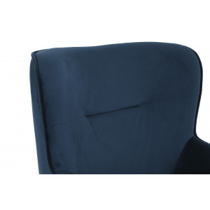 LEONARD design bársony fotel - kék