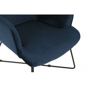 LEONARD design bársony fotel - kék
