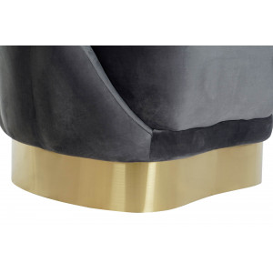 PEARL design bársony fotel - szürke
