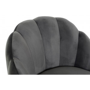 PEARL design bársony fotel - szürke