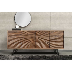 HURRICANE prémium akácfa komód - 175cm - barna INVICTA