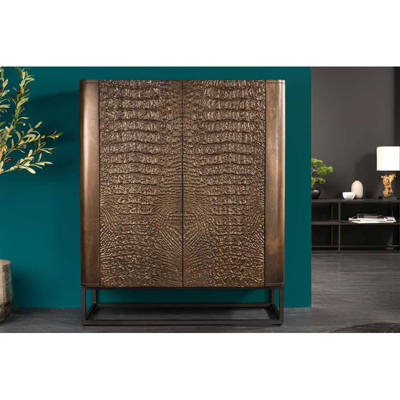 NILOTIC modern mangófa szekrény - 120cm - barna