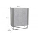 NILOTIC modern mangófa szekrény - 120cm - barna