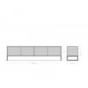 MALORY-II prémium rózsafa TV-szekrény - 200cm