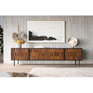 KOESTNER-II prémium rózsafa TV-szekrény - 200cm bútor