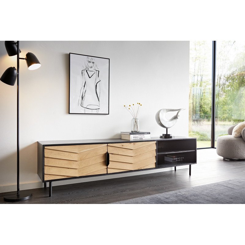 LAWRENCE prémium tölgyfa TV-szekrény - 200cm